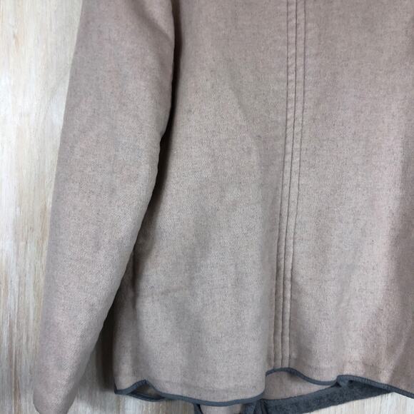 Lucky Brand Colorblock Draped Asymmetrical Neutral Lagenlook Cardigan Jacket S - Picture 8 of 11